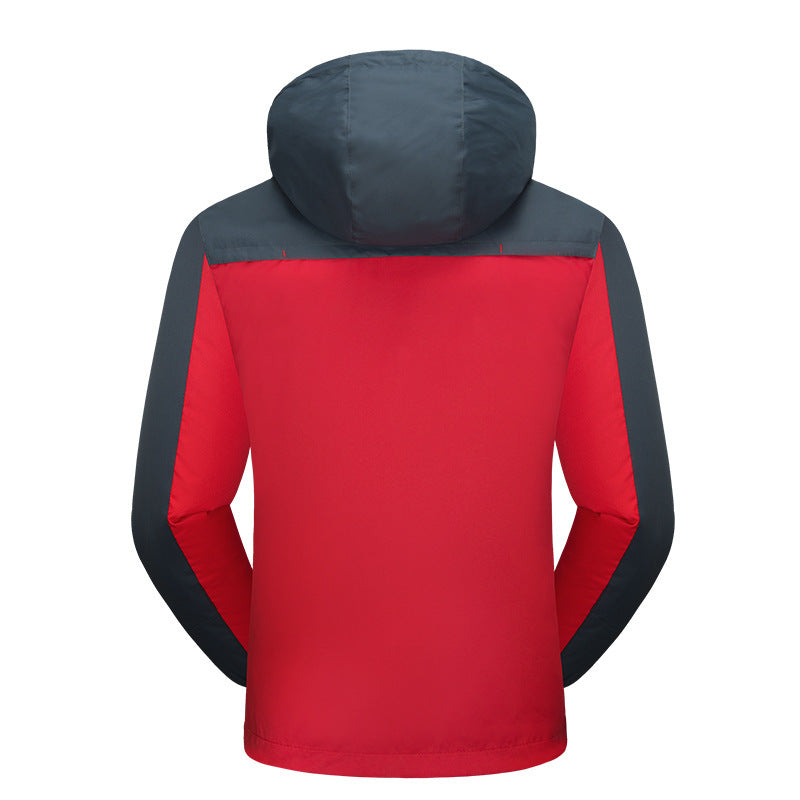 Men’s Fit Polyester Zipper Coat | Plus Velvet Thick Warm Jacket in Red, Black, Blue | Sizes M-5XL